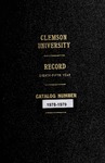 Clemson Catalog, Vol 53