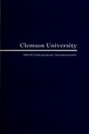 Clemson Catalog, Vol 69