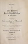 Clemson Catalog, 1911-1912, Volume unknown by Clemson University