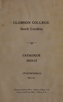 Clemson Catalog, 1914-1915, Volume unknown