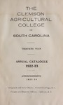Clemson Catalog, 1922-1923, Volume unknown