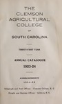 Clemson Catalog, 1923-1924, Volume unknown