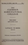 Clemson Catalog, 1947-1948, Volume 23 by Clemson University