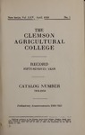 Clemson Catalog, 1949-1950, Volume 25