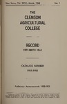 Clemson Catalog, 1951-1952, Volume 27 by Clemson University