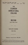 Clemson Catalog, 1955-1956, Volume 31