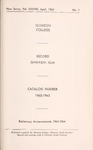 Clemson Catalog, 1962-1963, Volume 38