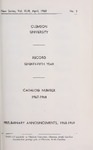 Clemson Catalog, 1967-1968, Volume 43