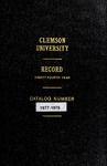 Clemson Catalog, 1977-1978, Volume 52