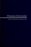 Clemson Catalog, 1994-1995, Volume 69