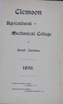 Clemson Catalog, 1896 by Clemson University