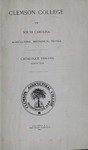 Clemson Catalog, 1900-1901