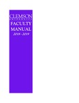 Faculty Manual, 2018-2019 by Clemson University