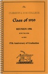 Clemson A&M College Class of 1939 Reunion Program 1996 by Clemson University