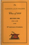 Clemson A&M College Class of 1939 Reunion Program 1998