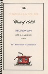 Clemson A&M College Class of 1939 Reunion Program 2004