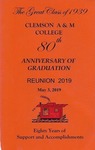 Clemson A&M College Class of 1939 Reunion Program 2019